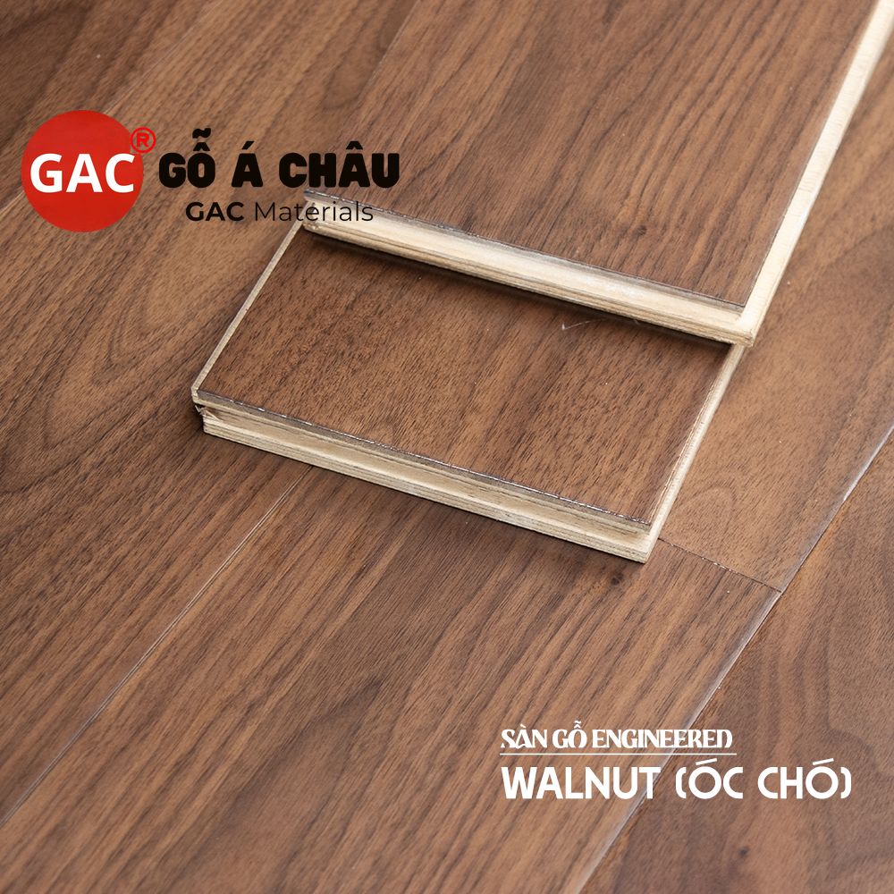 Sàn Gỗ Kỹ Thuật Tự Nhiên Walnut Óc Chó