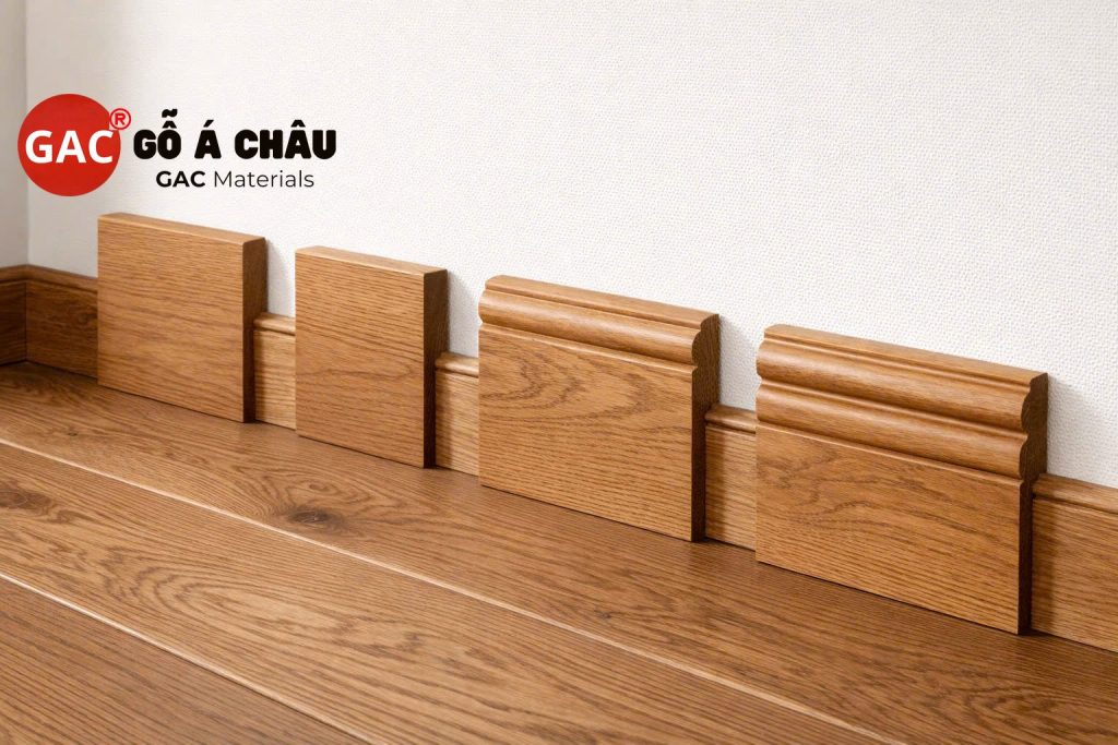 Len chân tường sàn gỗ tự nhiên